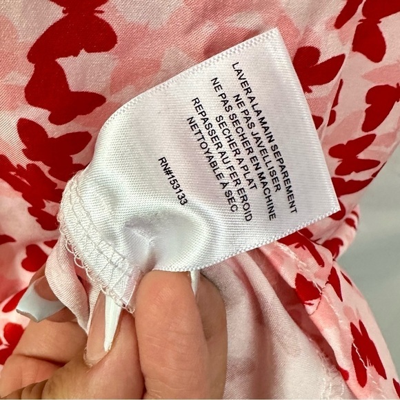 NWT Stellah butterfly print babydoll mini dress size L - Picture 8 of 9